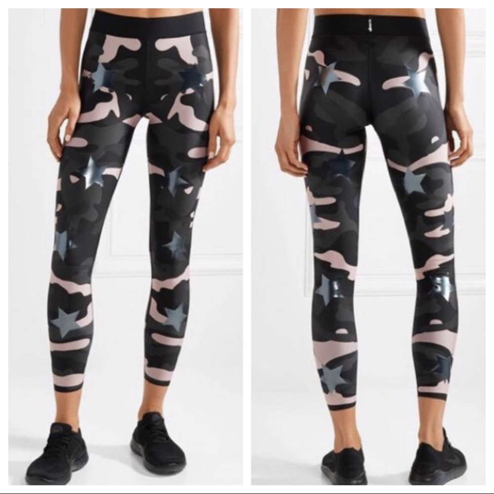 Ultracor Level Knockout Camo Star Print Workout Exercise Leggings Size Small